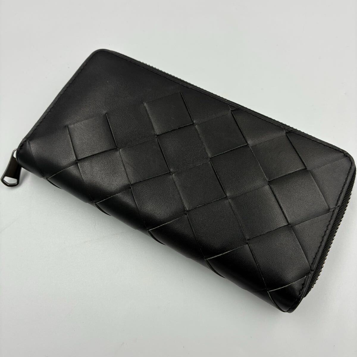 美品■INTREX 長財布 ラウンドファスナー ブラック レザー イントレチャート イントレックス拍卖