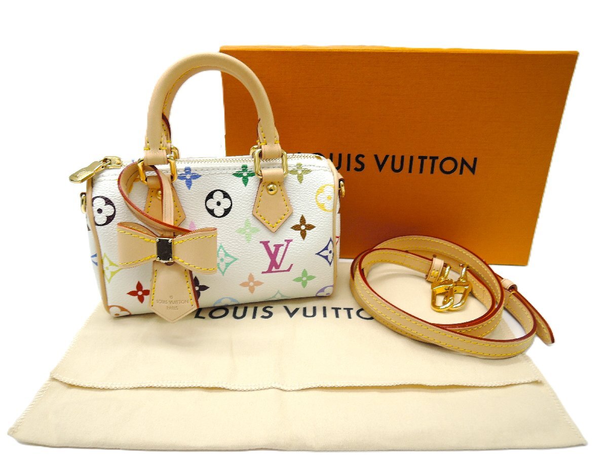 【未使用】ルイヴィトン LOUIS VUITTON モノグラム・マルチ ナノスピーディ LV×TM M13391 ショルダーバッグ BOX付 BRB・バッグ・財布拍卖