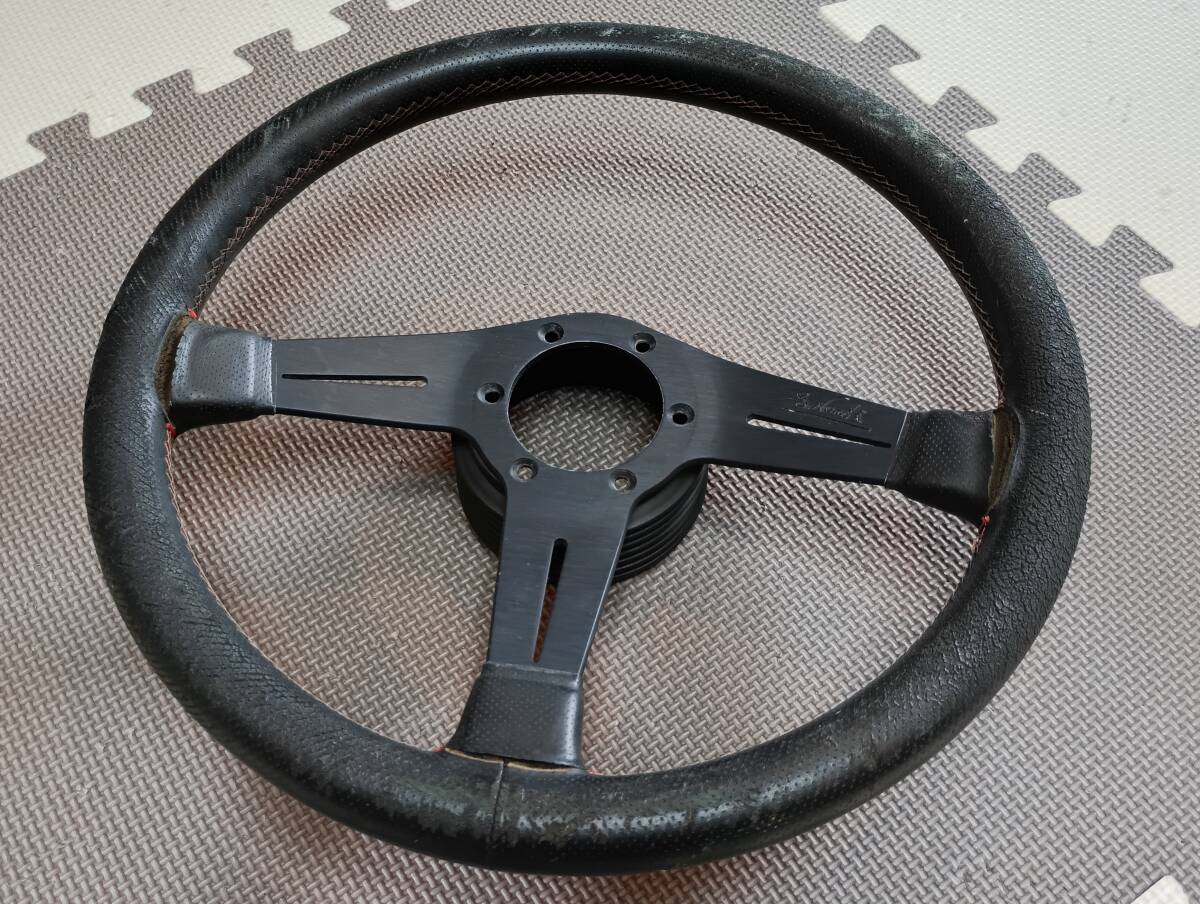 完全ジャンク!NARDI「CLASSIC SIDE SPOKES」/ナルディ「クラシックレザー/サイドスポーク」/36Φ/FET正規品/1円~売り切り!送料無料!! 拍卖