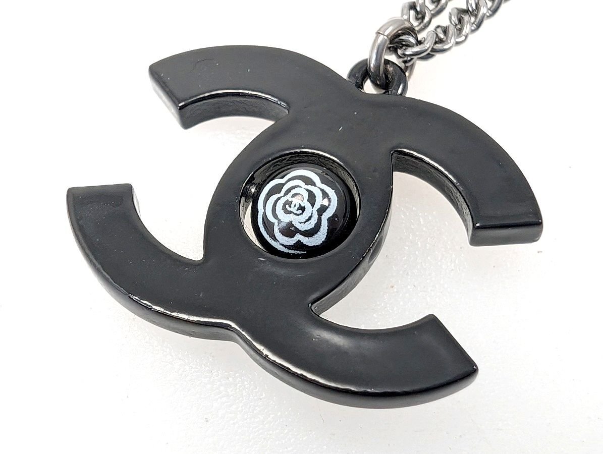 CHANEL シャネル ネックレス A12 ココマーク ブラック カメリア ココ ボールデザイン[329306拍卖