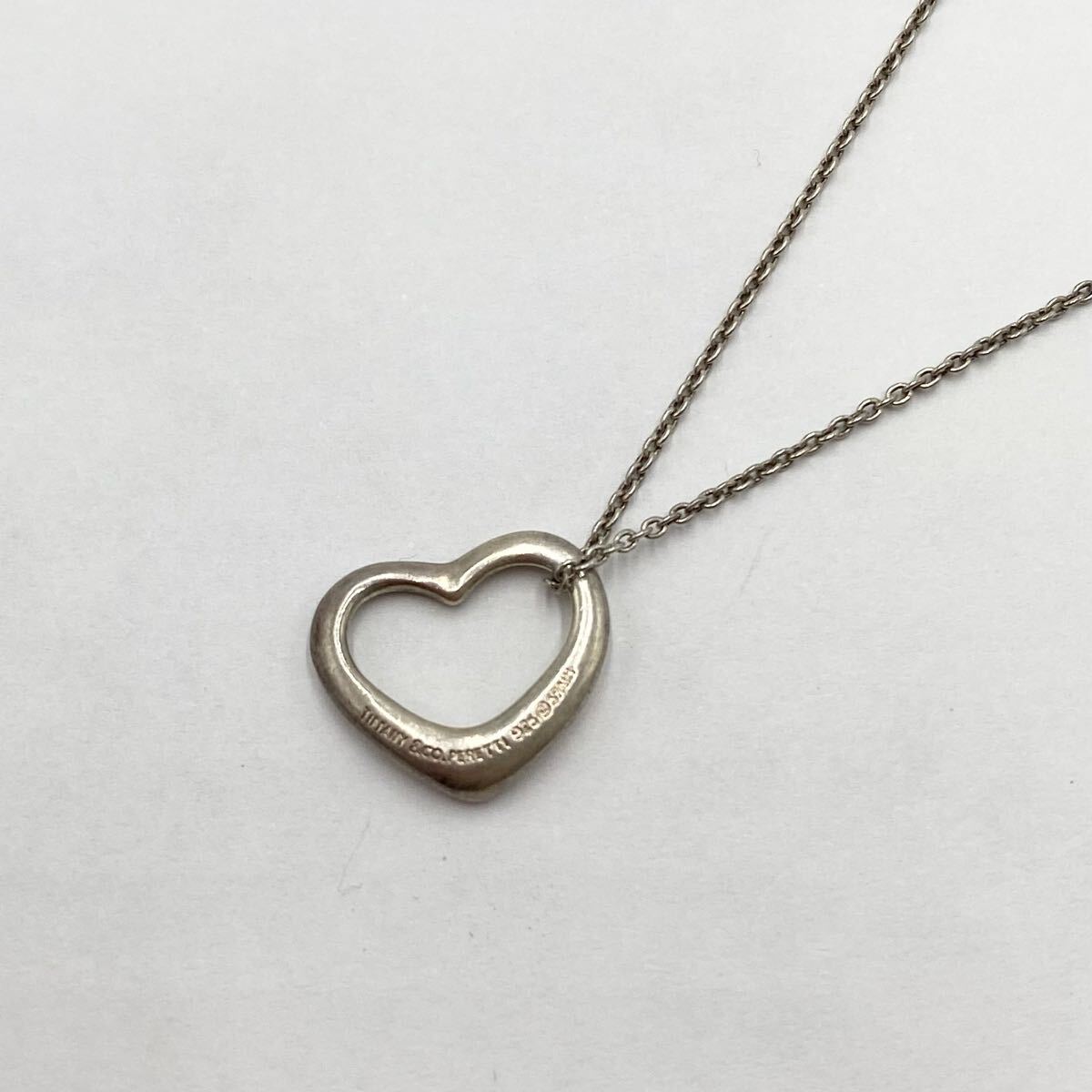 Tiffany & Co./ティファニー エルサ・ペレッティ オープンハート シルバーネックレス 925 アクセサリー S-7759拍卖