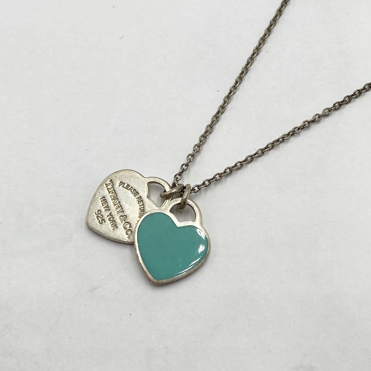 Tiffany & Co./ティファニー リターントゥ ティファニー ダブルハートタグ シルバーネックレス 928 アクセサリー S-8310拍卖