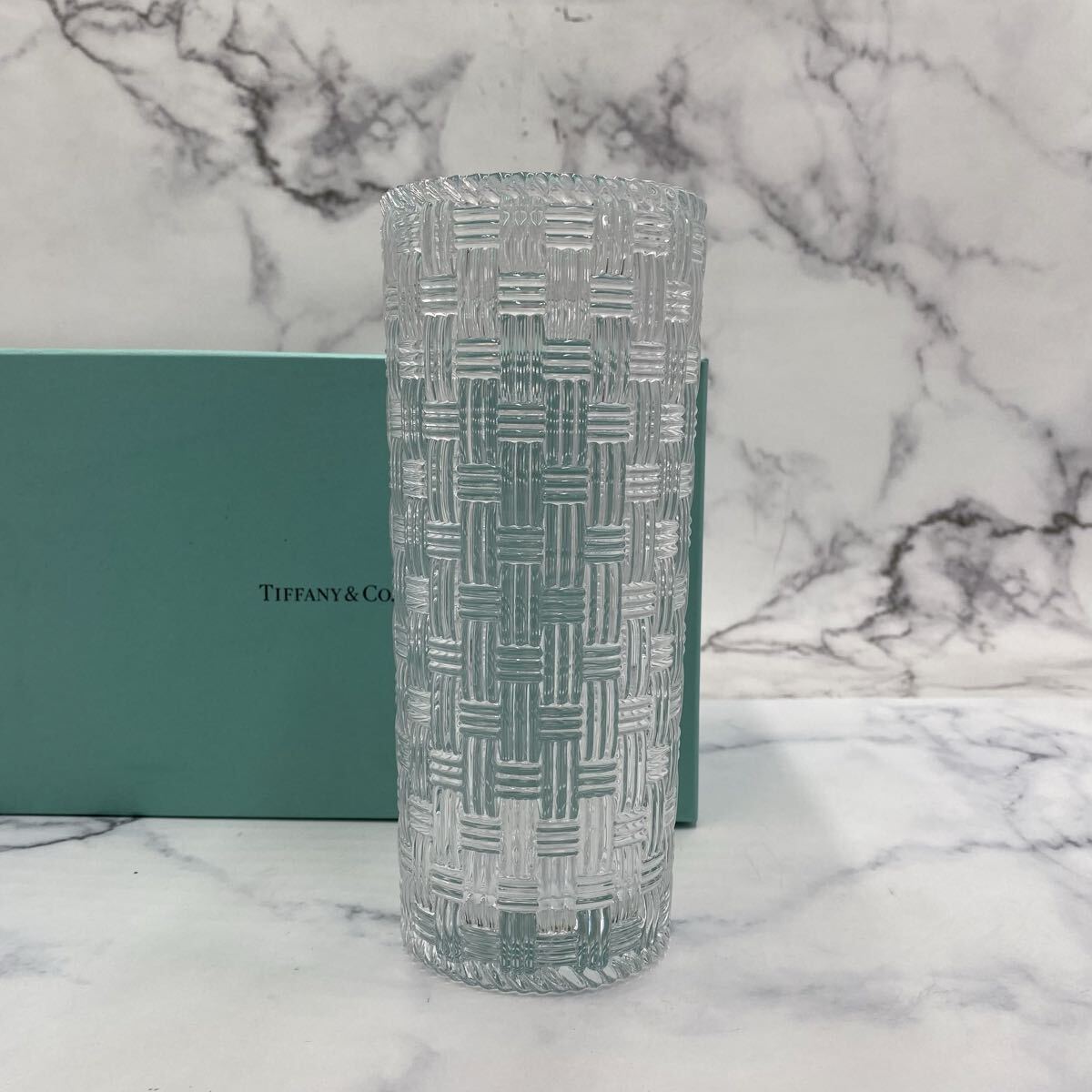 【美品】Tiffany & Co./ティファニー 花瓶 フラワーベース クリスタル S-8343拍卖