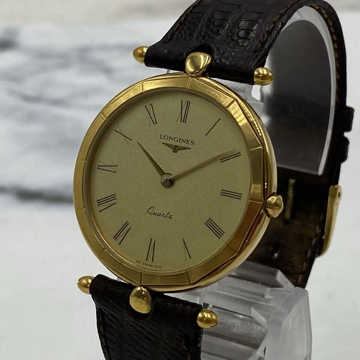 LONGINES/ロンジン 腕時計 クラシック ゴールド文字盤 クォーツ QZ S-7654拍卖