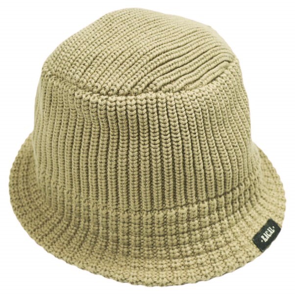 RACAL ラカル 日本製 Knit bucket hat コットンニットバケットハット RL-20-1112 Free ベージュ ダウンブリム 帽子 g23764拍卖