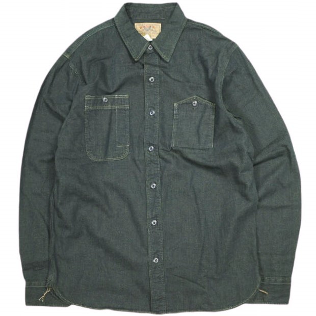 RRL ダブルアールエル 25SS インディゴデニムワークシャツ 782959630001 M Indigo Double RL 長袖 本藍染め トップス g24222拍卖