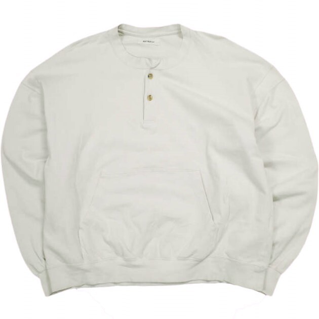 MATSUFUJI マツフジ 21SS 日本製 Henry Neck Sweat Shirt ヘンリーネックスウェットシャツ M211-0602 3 L.GRAY プルオーバー g24116拍卖