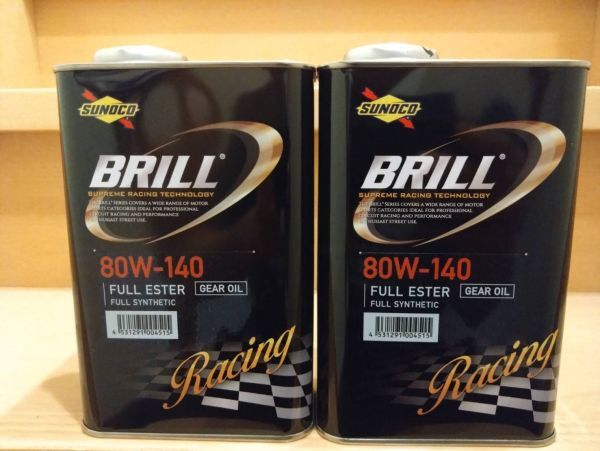 SUNOCO スノコ BRILL GEAR ブリル ギア 80w-140 1L 2缶セット 国内正規品 ギアオイル拍卖