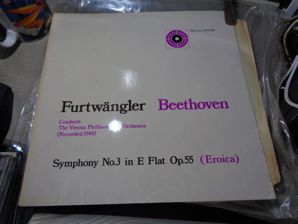 フルトヴェングラー,WILHELM FURTWANGLER,THE VIENNA PHILHARMONIC RECORDED 1944/BEETHOVEN:SYMPHONY NO.3 EROICA(UK/UNICORN:UNI.104 LP拍卖
