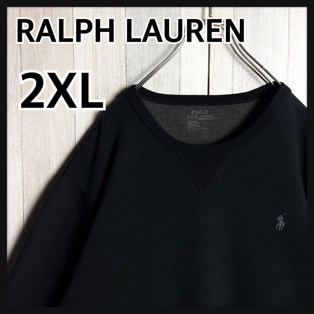 【現行ブラック・希少2XLサイズ】POLO RALPH LAUREN ポロラルフローレン ワンポイントポニー刺繍ロゴ スウェット トレーナー ブラック・黒拍卖
