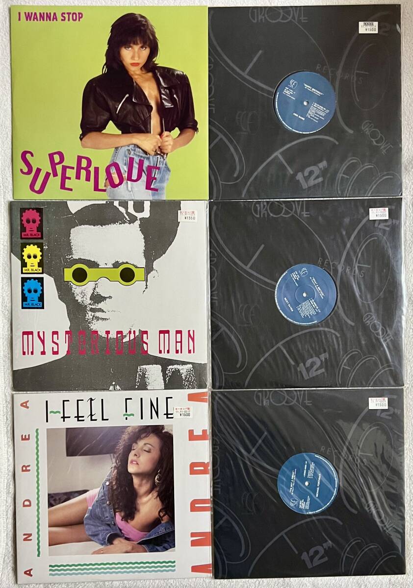 【送料込み】 12インチ 6枚セット SUPERLOVE, MISTER BLACK, MICHAEL FORTUNATI, ANDREA, ASIA GANG, RICKY DAVIES ユーロビート拍卖