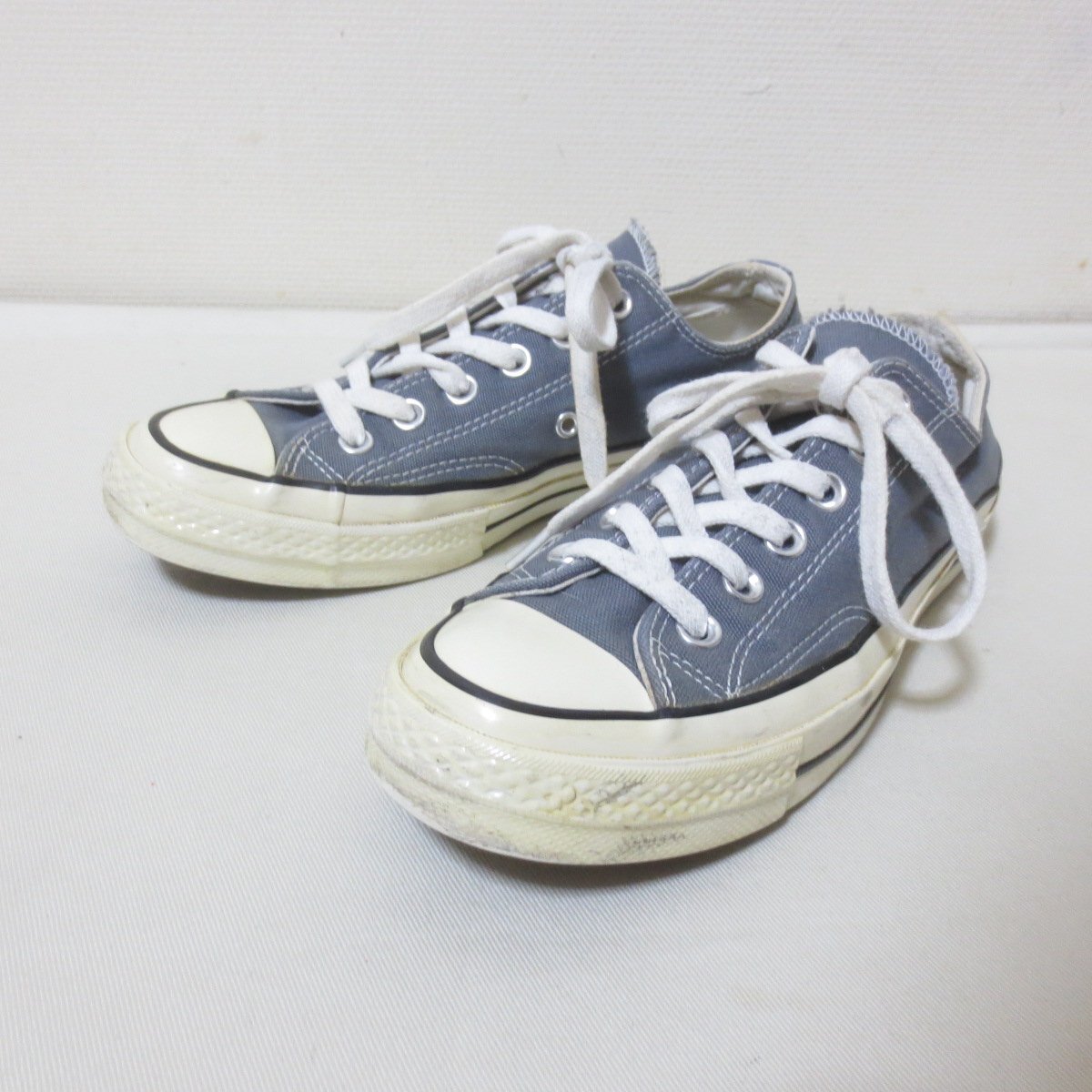 T971 CONVERSE コンバース オールスター チャックテイラー グレー キャンバス スニーカー 24cm 靴拍卖
