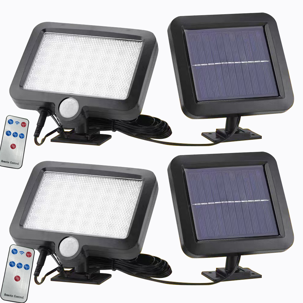 2個セット LEDソーラーライト LED センサーライト 防水 分離型 IP65防水 屋外照明 LED作業灯 防犯ライト セキュリティライト拍卖