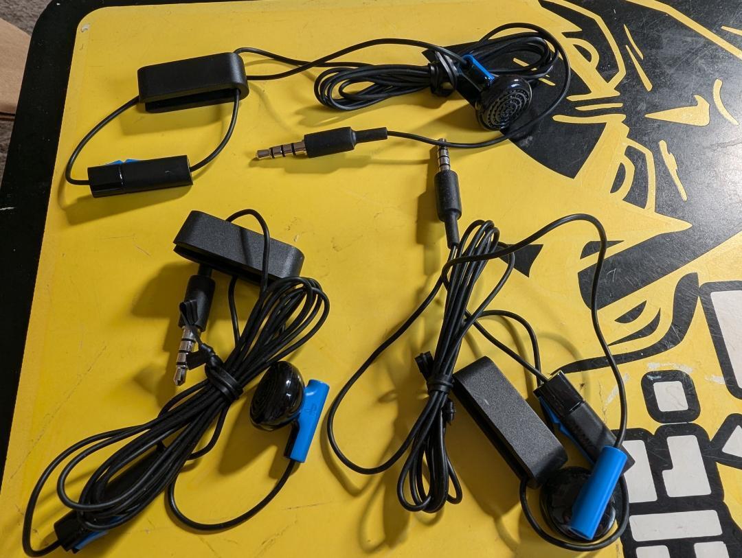 3個 新品 SONY純正 イヤホン モノラルヘッドセット イヤホンマイク PS4拍卖