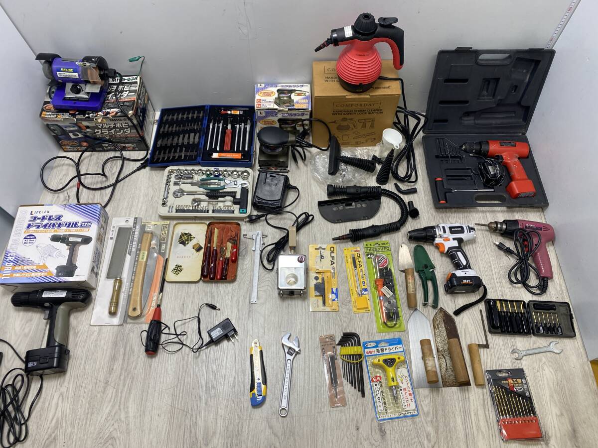 11/23★工具 まとめ売り グラインダー/ドライバドリル/ミニオービタルサンダー など【中古/現状品/動作未確認ジャンク】拍卖