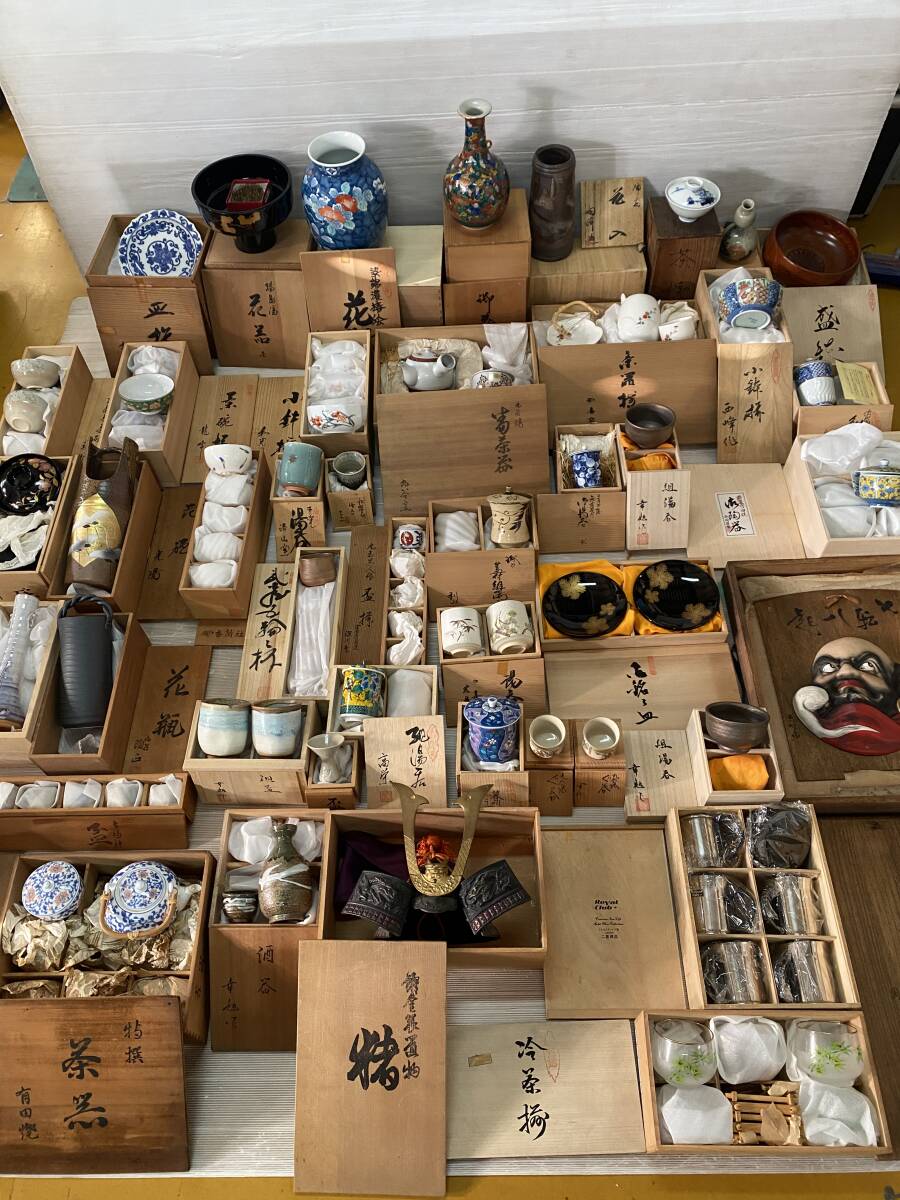 11/21 ④★木箱 共箱 まとめ売り 花瓶/茶器/酒器/食器 など【中古品/現状品/長期保管品】拍卖