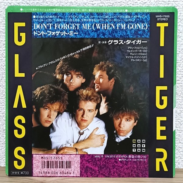 EP B5047 MHS-17655 グラス・タイガー ドント・フォゲット・ミー Glass Tiger Don't Forget Me 86年 国内盤 洋楽 レコード拍卖