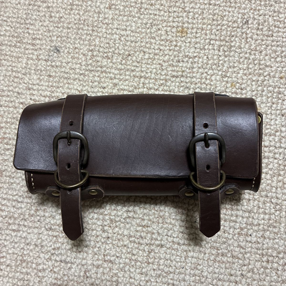 ハーレー等 バイク ツールバッグ 汎用 工具入れ 小物入 本革 旧車 アメリカン 拍卖