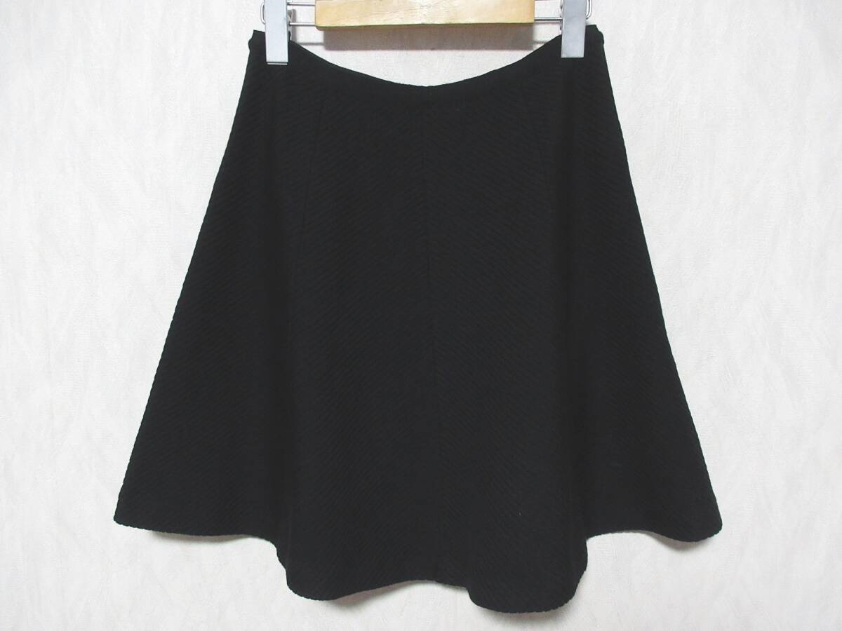 TOCCA トッカ ウール ニット フレアスカート レディース XS ブラック yu267拍卖