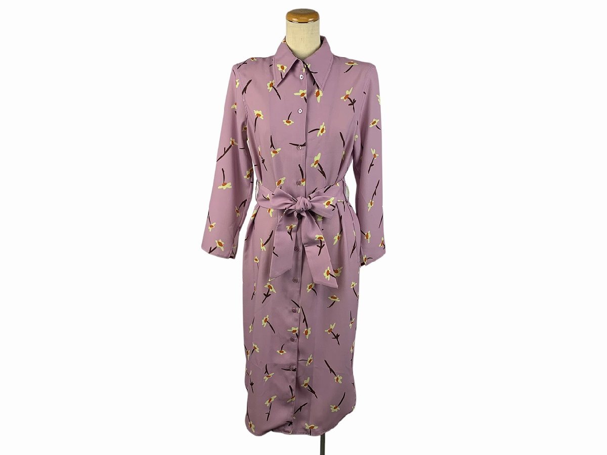 Paul Smith / ポール・スミス ワンピース 花柄 ロング丈 前ボタン レディース サイズ : M ワンピース ライトパープル拍卖