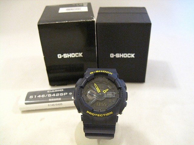 CASIO / カシオ 【中古品】腕時計 GA-110LN クオーツ メンズ 黒×黄拍卖