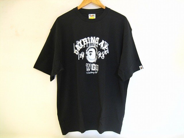 A BATHING APE / ア・ベイシング・エイプ LAYERED COLLEGE RELAXED FIT TEE プリントTシャツ メンズ サイズ : XL ブラック拍卖