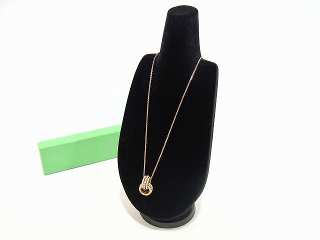 SWAROVSKI/スワロフスキー ネックレス 2連リング ストーン スワンチャーム レディース ローズゴールド拍卖