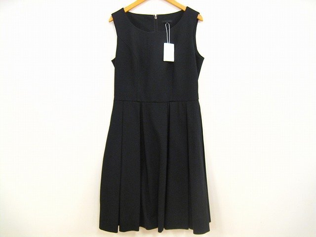 TO BE CHIC /トゥ ビー シック ラウンドネック ノースリーブ 膝丈 レディース サイズ : 40 ワンピース ブラック拍卖