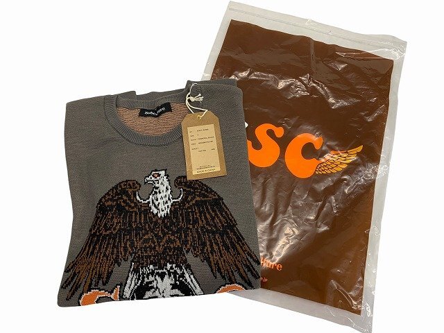 Subculture/サブカルチャー JACQUARD COTTON KNIT ジャカードコットンニット SCKT-A2302 メンズ サイズ : 3 チャコール拍卖