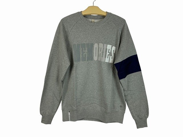 AKA SIX×fragment design/エーケーエーシックス×フラクメントデザイン MEMORIES SWEAT SHIRT 藤原ヒロシ サイズ : M グレー拍卖