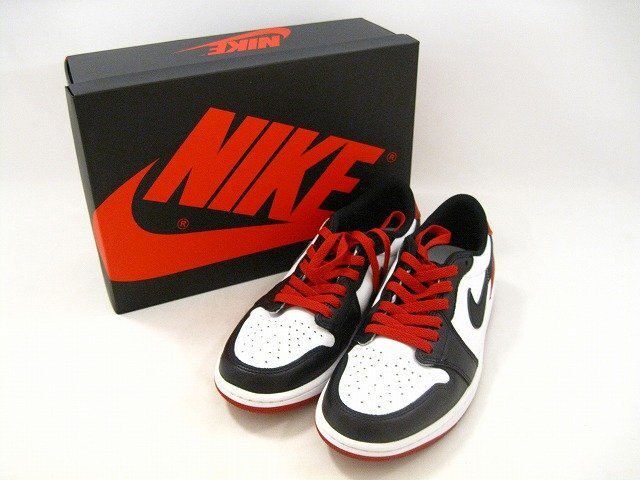 NIKE / ナイキ AIR JORDAN1 RETRO LOW OG BLACK TOE CZ0790-106 メンズ サイズ : 27cm スニーカー 赤×黒拍卖