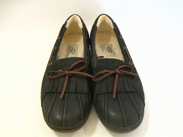 UGG / アグ HAYLIE MOC ヘイリーモック ローファー 1007998 レディース サイズ : 25cm ブラック拍卖
