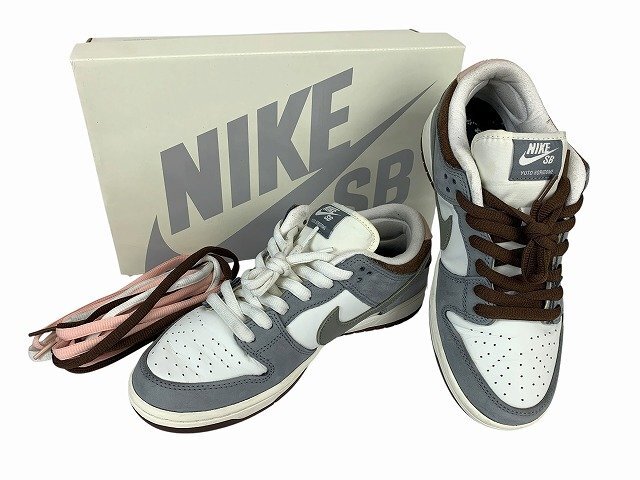 NIKE / ナイキ DUNK LOW PRO QS FQ1180-001 堀米雄斗コラボ サイズ : 25.5cm スニーカー グレー拍卖