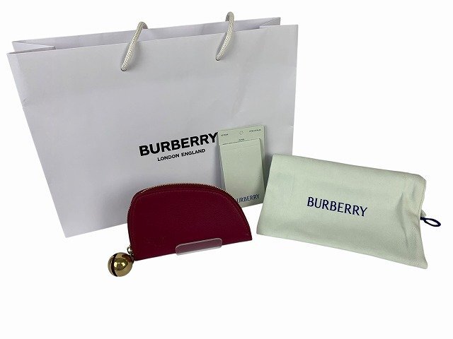 Burberry / バーバリー シールド コインケース レザー ダニエル・リーデザイン レッド拍卖