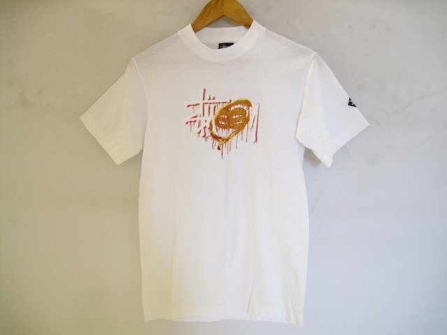 STUSSY / ステューシー 紺タグ ロゴプリントTシャツ old オールド USA製 メンズ サイズ : S ホワイト拍卖