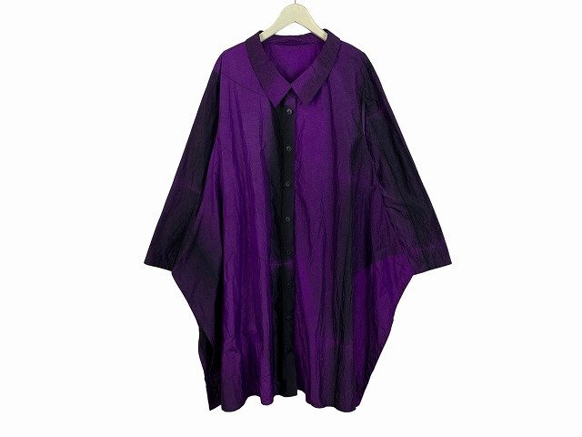 慈雨 / ジウ マツオインターナショナル ナイロンジャケット 薄手 ゆったり 日本製 レディース サイズ : 40 パープル/ブラック拍卖