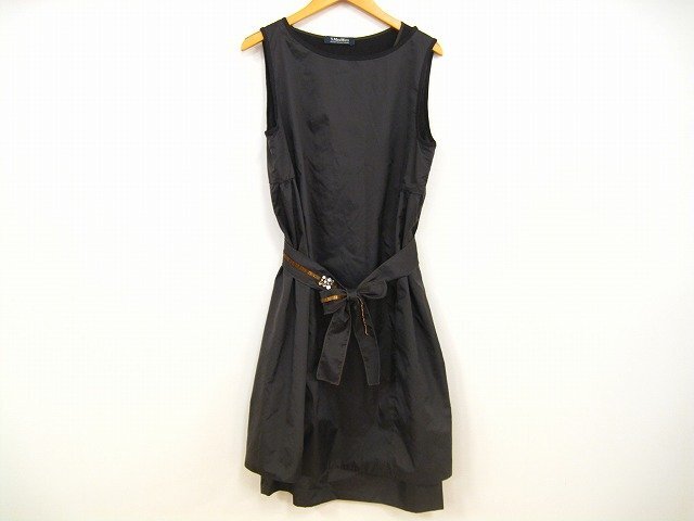 S maxmara/エスマックスマーラ TIMELESS JERSEY DRESS 2Pセット ドレス ノースリーブ ビジュー レディース サイズ : M ワンピース拍卖