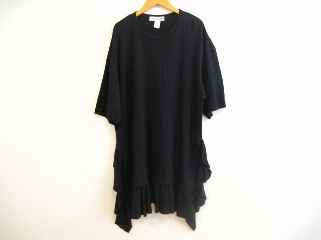 COMME des GARCONS SHIRT/コム・デ・ギャルソン シャツ 半袖チュニック 無地 サイズ : L ワンピース ブラック拍卖