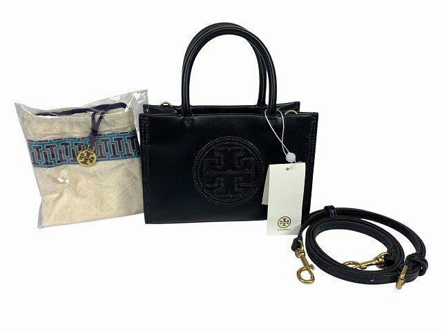 TORY BURCH / トリーバーチ 2wayショルダーバッグ ミニ レザー タグ付き レディース ブラック拍卖