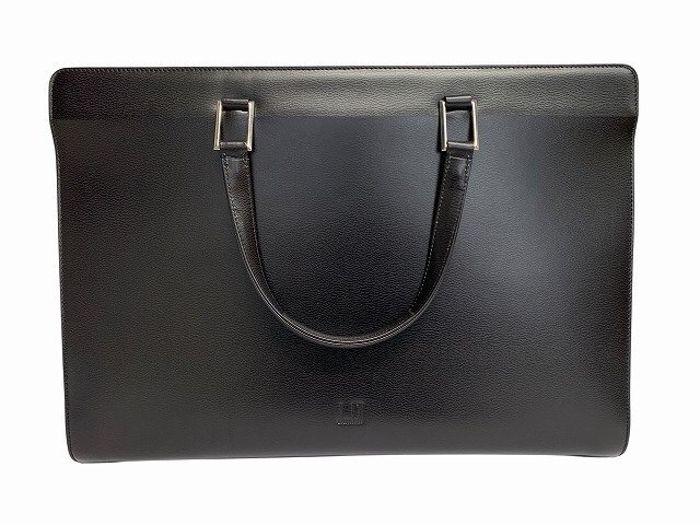 Dunhill / ダンヒル 2WAY ショルダーバッグ レザー ビジネスバッグ ボストンバッグ メンズ ブラック拍卖