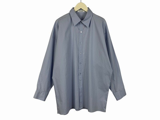 Whim Gazette / ウィム ガゼット ドルマンシルエットシャツ オーバーサイズ 日本製 レディース サイズ : F(フリー) ブルー拍卖