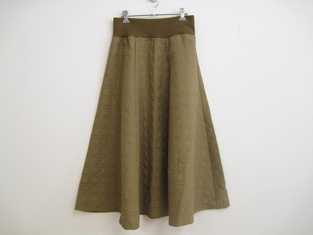 GIPSY BLUE/ジプシーブルー チェック柄スカート キルティング風 ミドル丈 レディース サイズ : 9 ブラウン拍卖