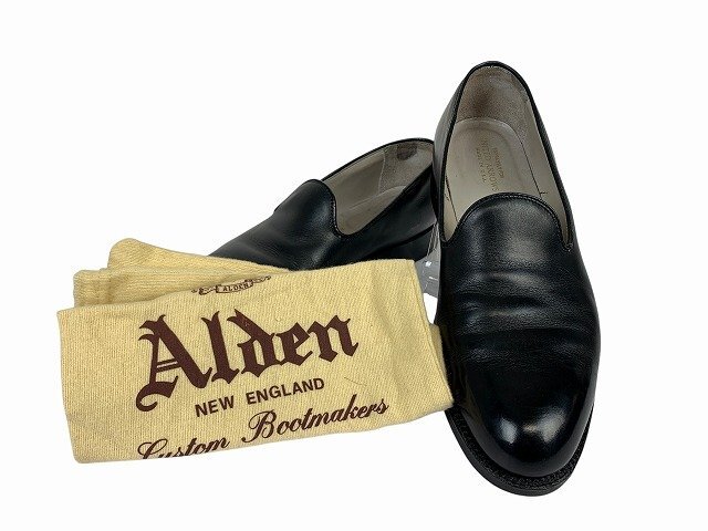 Alden / オールデン レザーシューズ スリッポン UNITED ARROWS別注 3605 カーフレザー メンズ サイズ : 8 ブラック拍卖
