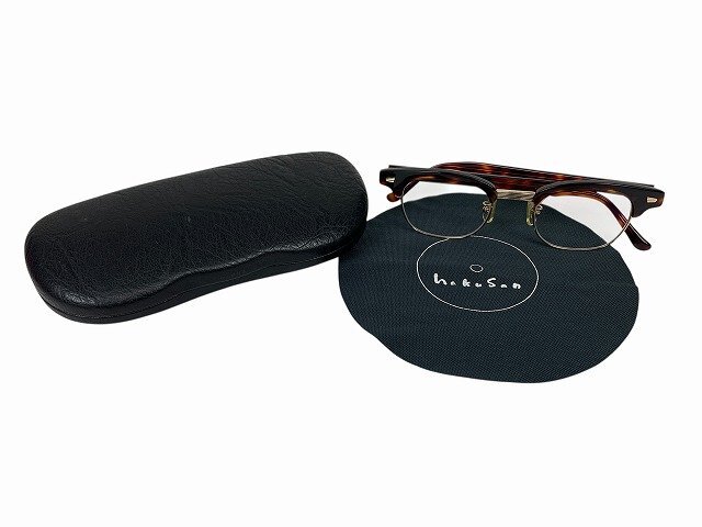 白山眼鏡/hakusan LINDY BROW メガネ サーモントブロー メンズ ブラウン拍卖