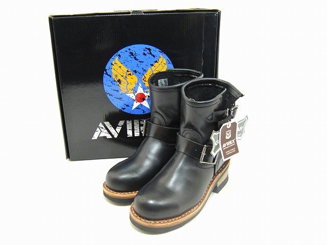 AVIREX / アヴィレックス HORNET AV2225 ホーネット エンジニアブーツ バイカーブーツ ライデイングブーツ レディース サイズ : 35/22 黒拍卖