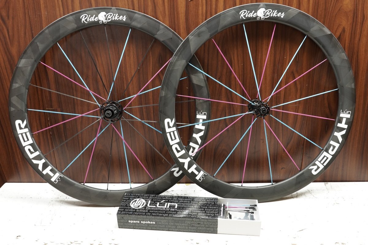 限定モデル! ○WINSPACE ウィンスペース LUN ルン HYPER R50 RBB RIM シマノ11/12s対応 クリンチャー チューブレス カーボンホイールセット拍卖