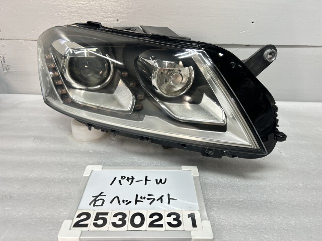 VW パサートオールトラック 3CCCZF 右ヘッドライト 純正 HID 取付部OK バラスト付 3C ワゴン 2.0TSI 4モーション 4WD LH5X Z3 016947拍卖