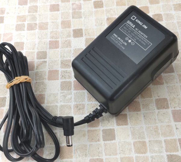 KING JIM キングジム TEPRA テプラ PRO 純正 ACアダプター SR6A センターマイナス 6V 6.0V 1.5A OK 〇拍卖