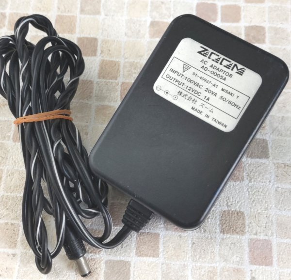 ZOOM/ズーム ACアダプター AD-0005A ZOOM9150等に 12VDC 1A 動作OK拍卖