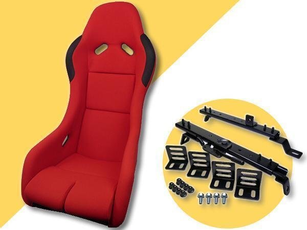 フルバケシート(赤) シートレールセット インテグラ DC2/DB8拍卖